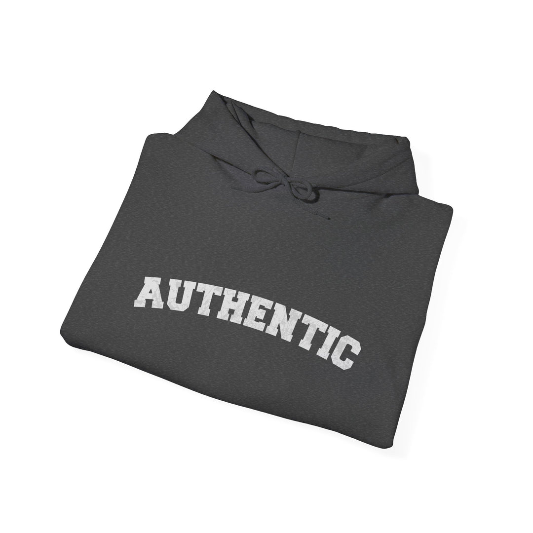 Authentic Quote Hoodie Jacket, Genuine and Inspiring Outerwear