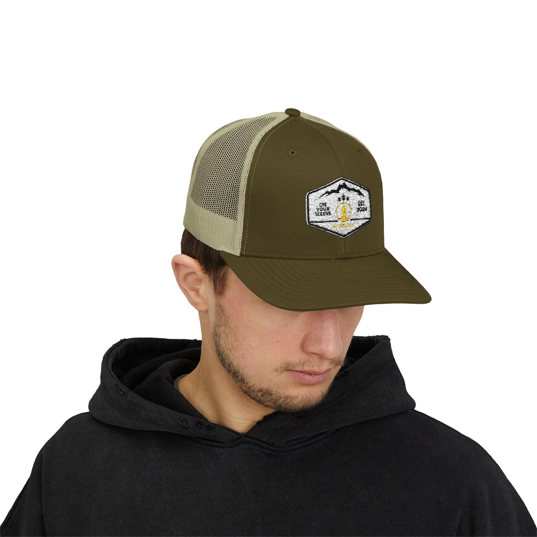 Be The Light - Trucker Hat - Leave Your Mark on Others | Snapback Trucker Cap | Outdoor Adventure Hat, Gift for Nature Lovers, Casual Style, Everyday Wear, Camping Accessory