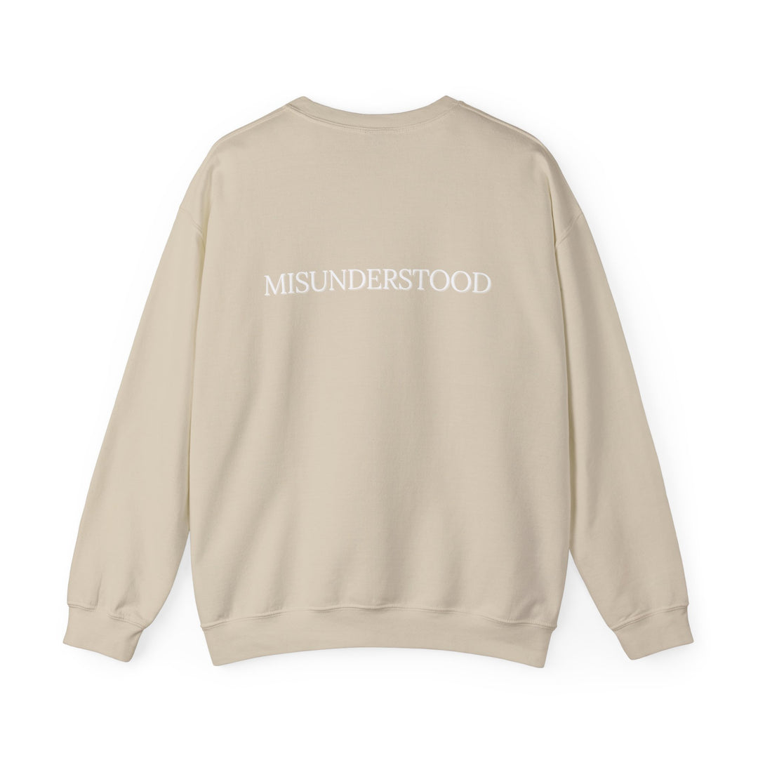 Misunderstood Crew Neck,Quiet Struggles Neurodivergent Statement - Back Design