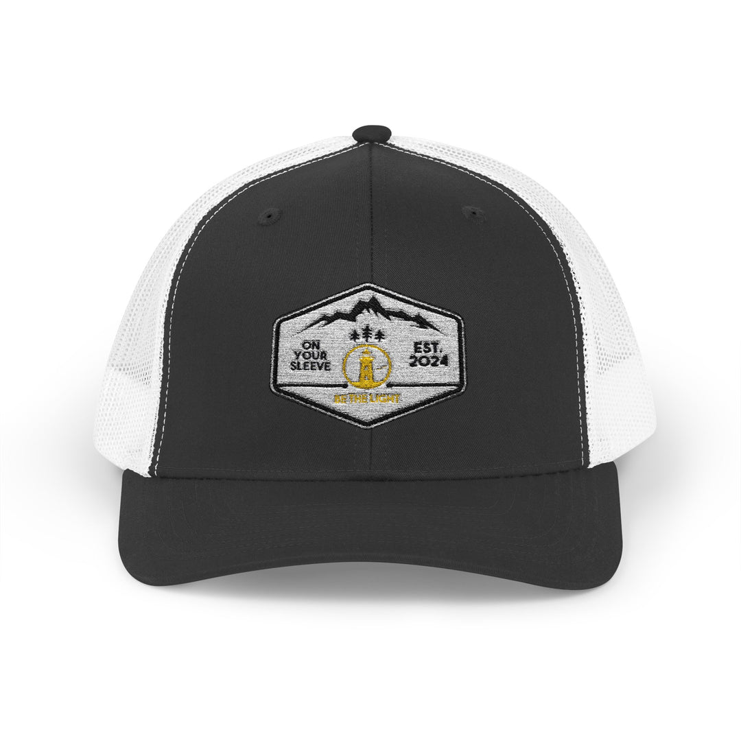 Be The Light - Trucker Hat - Leave Your Mark on Others | Snapback Trucker Cap | Outdoor Adventure Hat, Gift for Nature Lovers, Casual Style, Everyday Wear, Camping Accessory