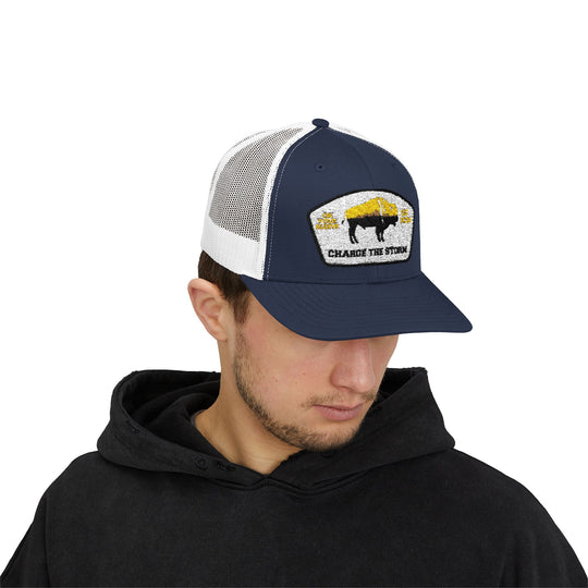 Charge The Storm - Face Your Fears Snapback Trucker Cap | Outdoor Adventure Hat, Gift for Nature Lovers, Casual Style, Everyday Wear, Camping Accessory