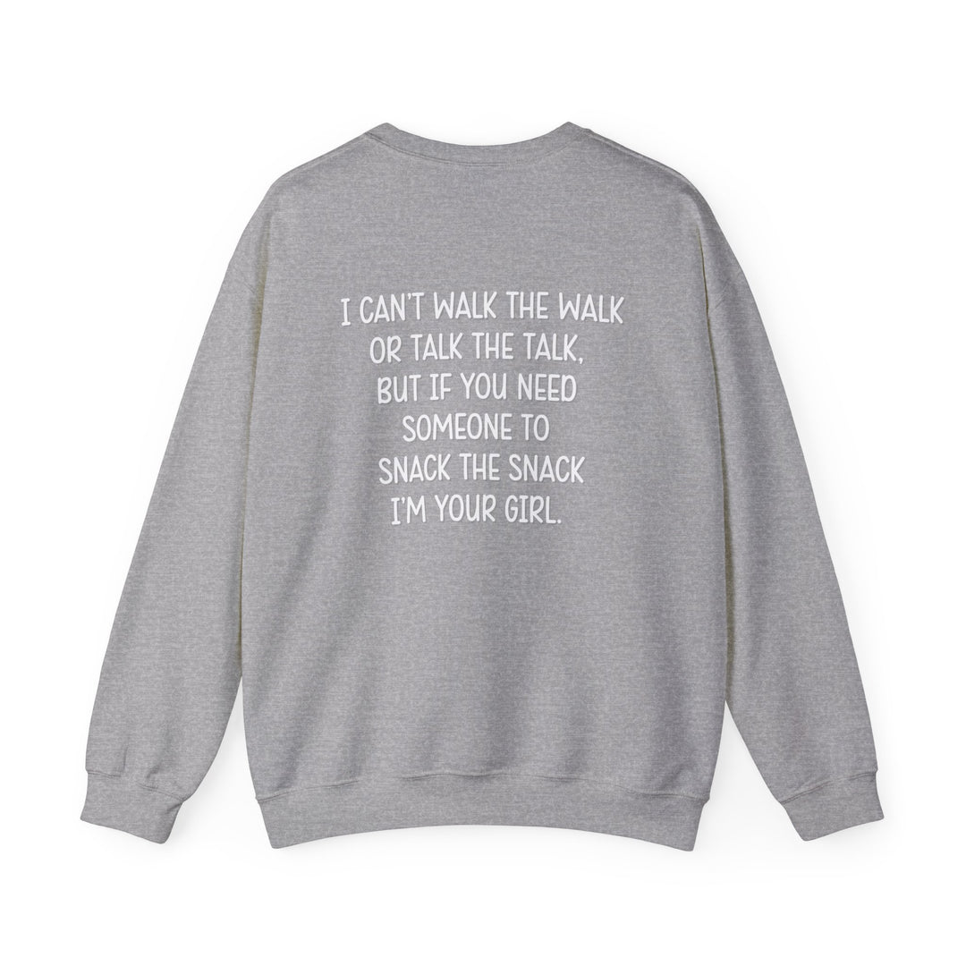 Walk the Talk Crew Neck, Relatable Anxiety Humor Sweatshirt