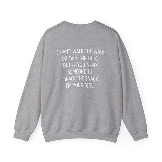 Walk the Talk Crew Neck, Relatable Anxiety Humor Sweatshirt