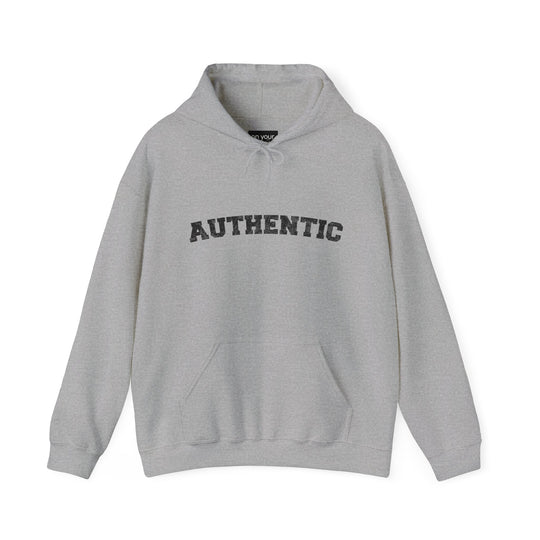 Authentic Quote Hoodie Jacket, Genuine and Inspiring Outerwear