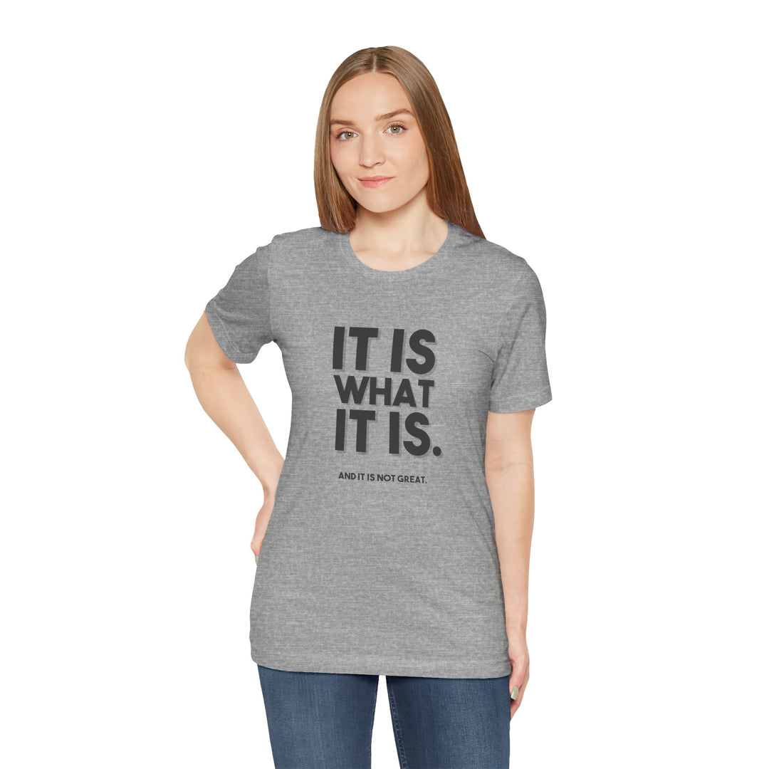 It Is What It Is, And It Is Not Great - Humor - T-Shirt