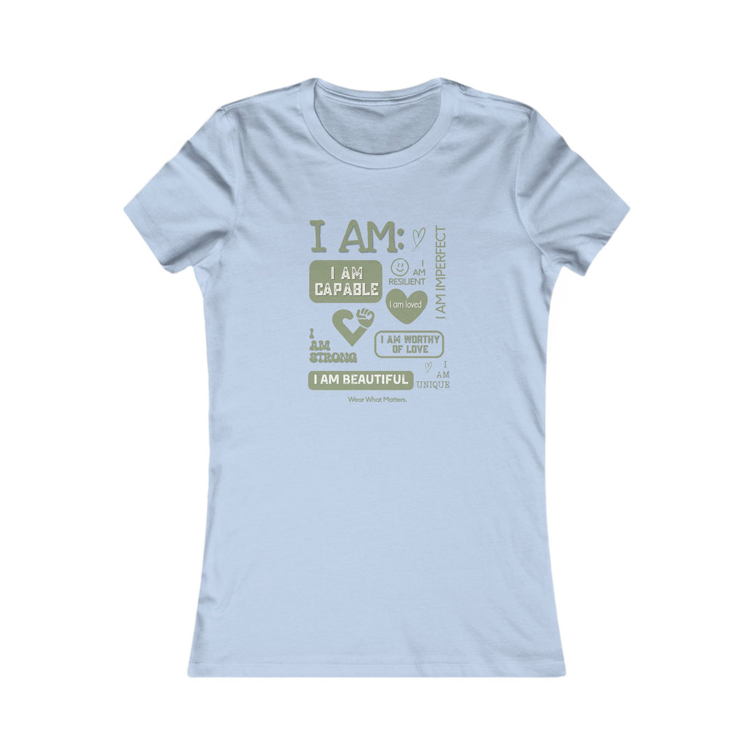 I AM - COLLAGE , Empowering Identity Tee for Women