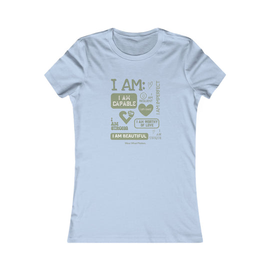 I AM - COLLAGE , Empowering Identity Tee for Women
