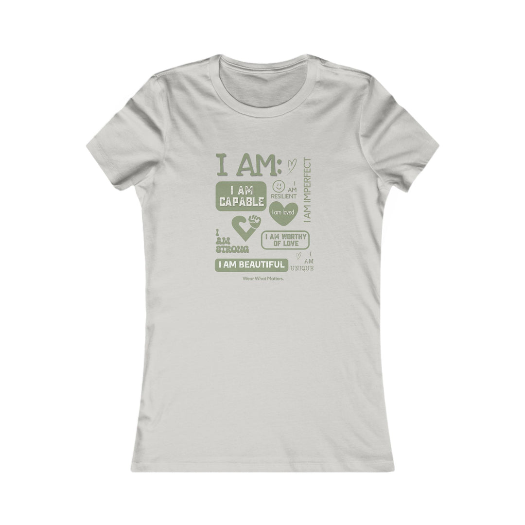 I AM - COLLAGE , Empowering Identity Tee for Women