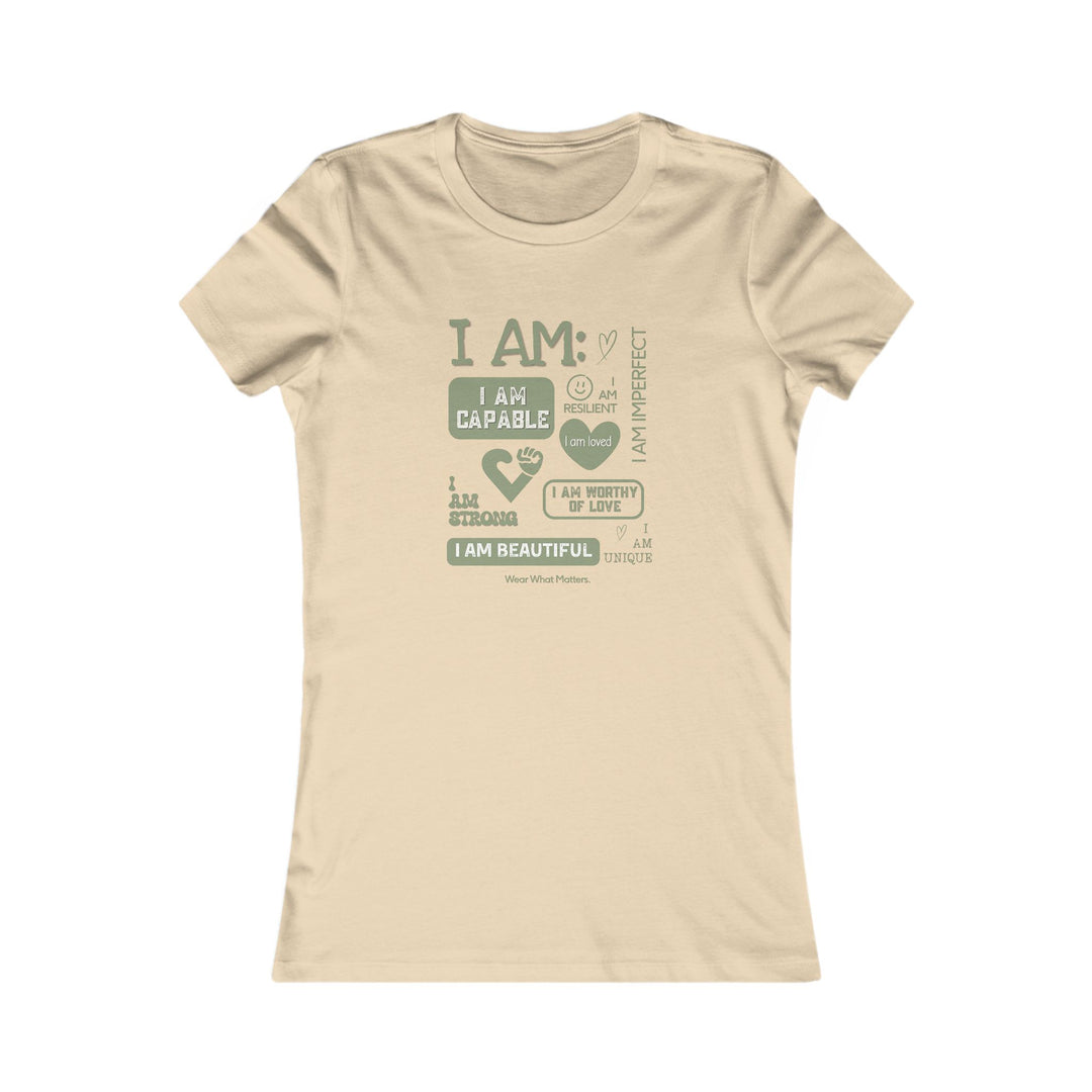 I AM - COLLAGE , Empowering Identity Tee for Women