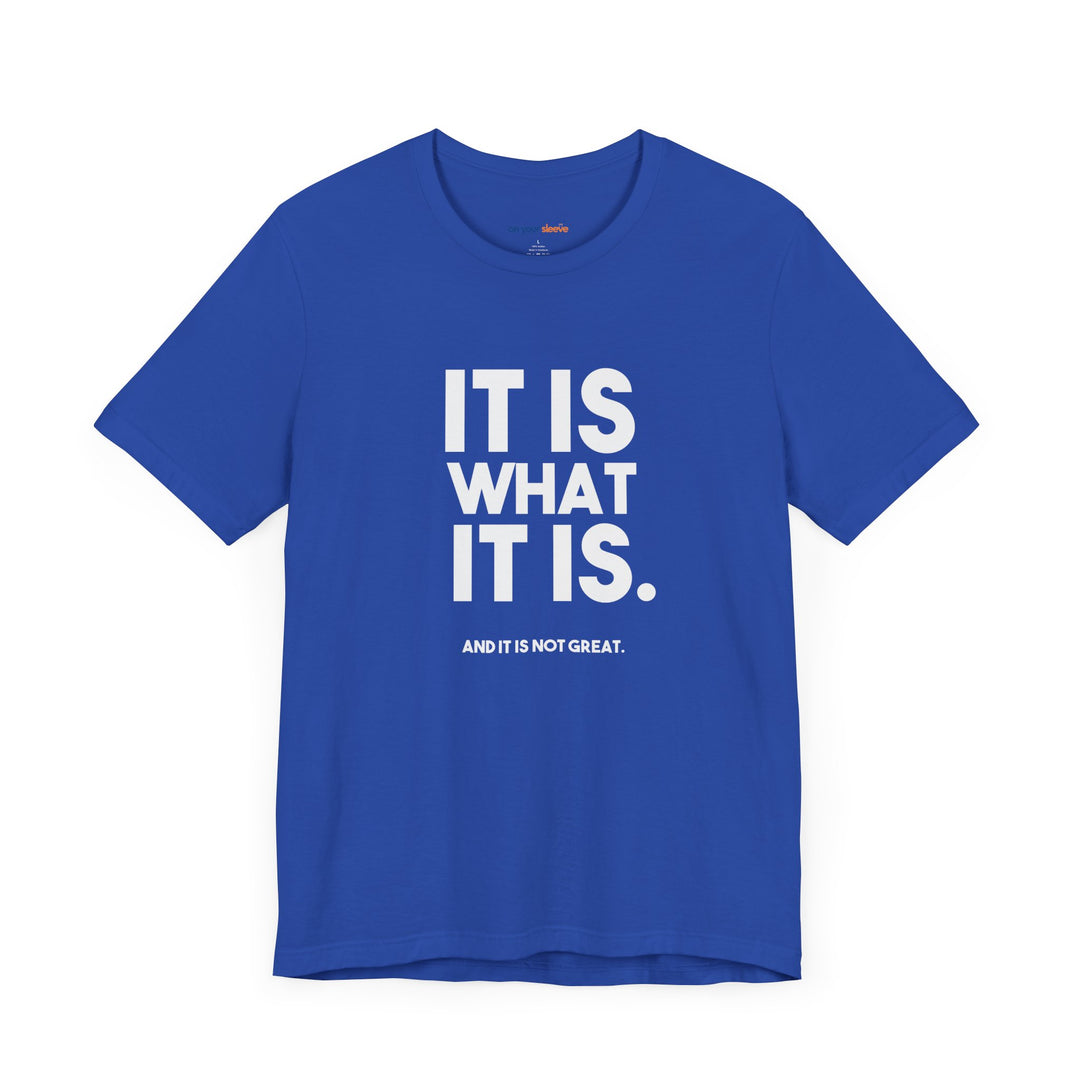 It Is What It Is, And It Is Not Great - Humor - T-Shirt