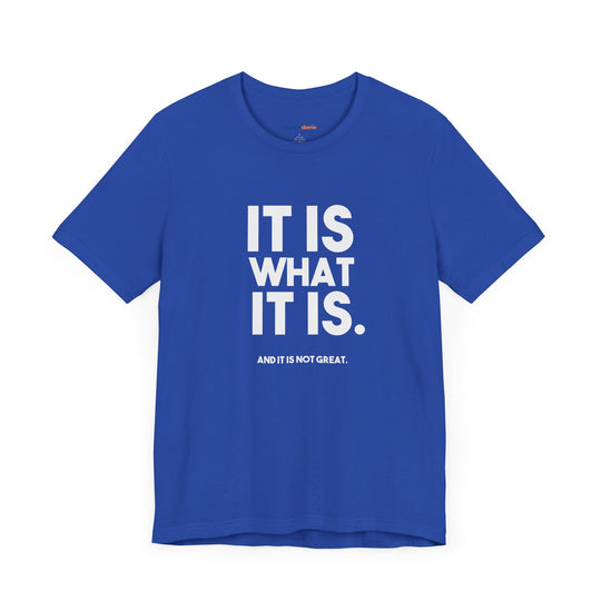It Is What It Is, And It Is Not Great - Humor - T-Shirt