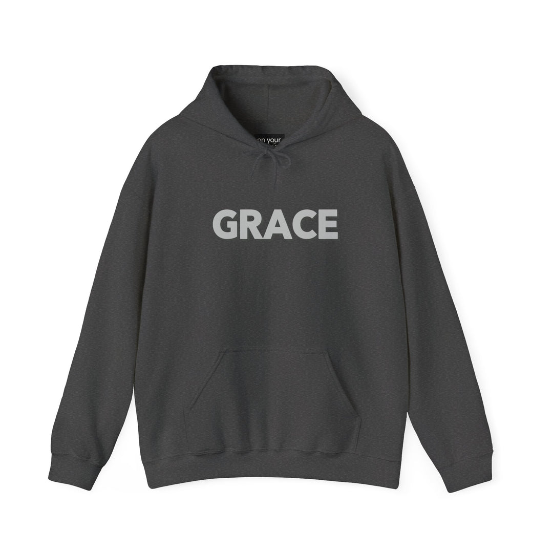 Grace Script Hoodie Jacket with Elegant Inspirational Design