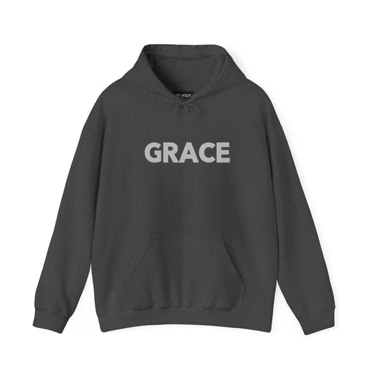 Grace Script Hoodie Jacket with Elegant Inspirational Design