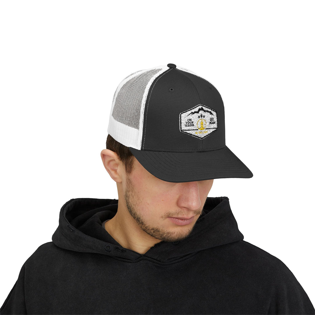 Be The Light - Trucker Hat - Leave Your Mark on Others | Snapback Trucker Cap | Outdoor Adventure Hat, Gift for Nature Lovers, Casual Style, Everyday Wear, Camping Accessory