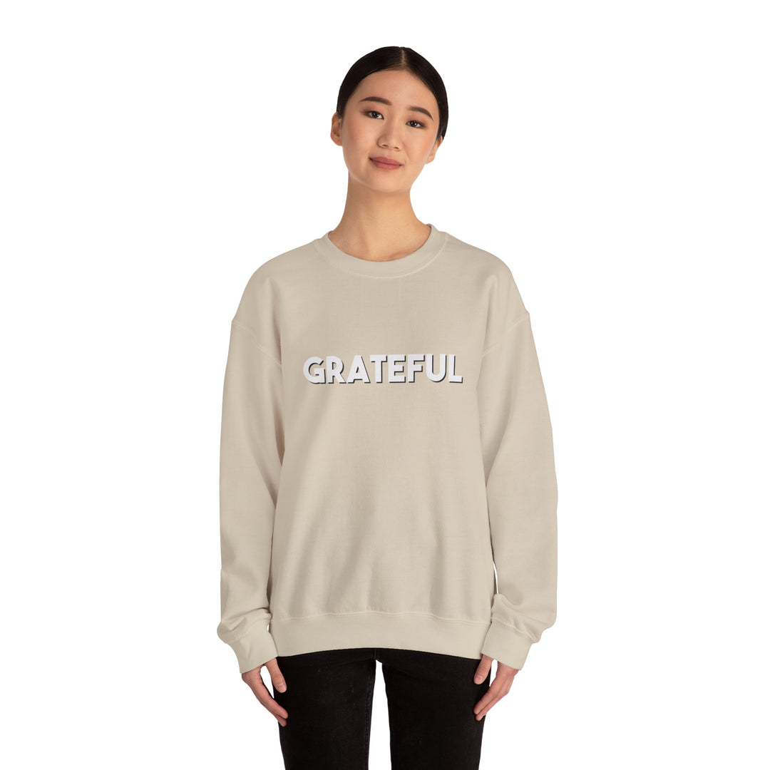 Grateful Sweatshirt, Gratitude and Grounded Mental Health Apparel