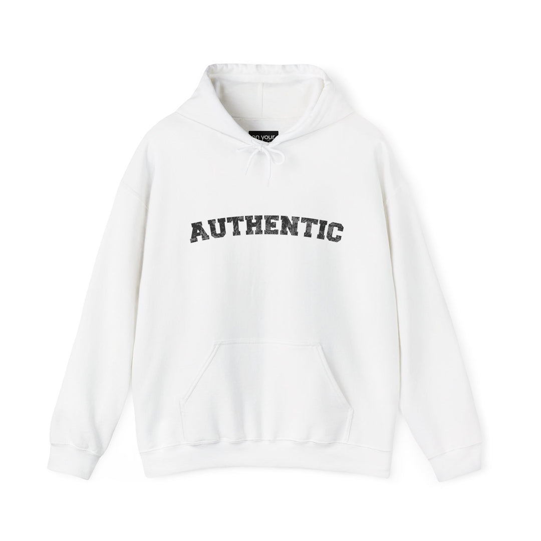 Authentic Quote Hoodie Jacket, Genuine and Inspiring Outerwear