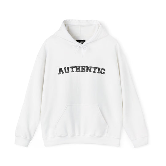 Authentic Quote Hoodie Jacket, Genuine and Inspiring Outerwear
