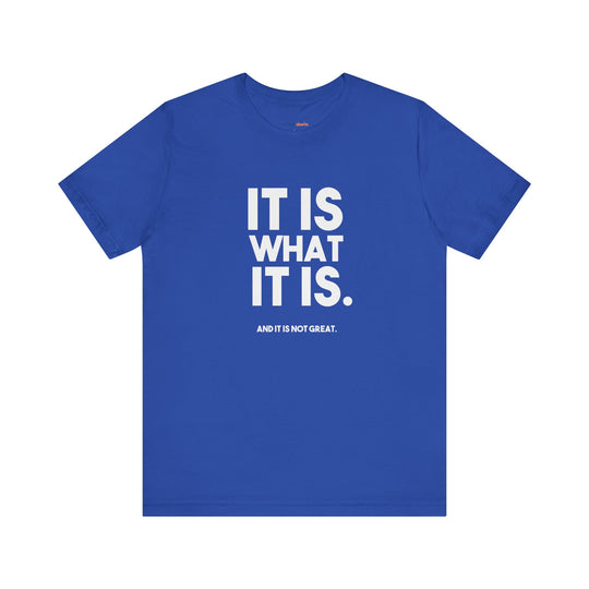 It Is What It Is, And It Is Not Great - Humor - T-Shirt