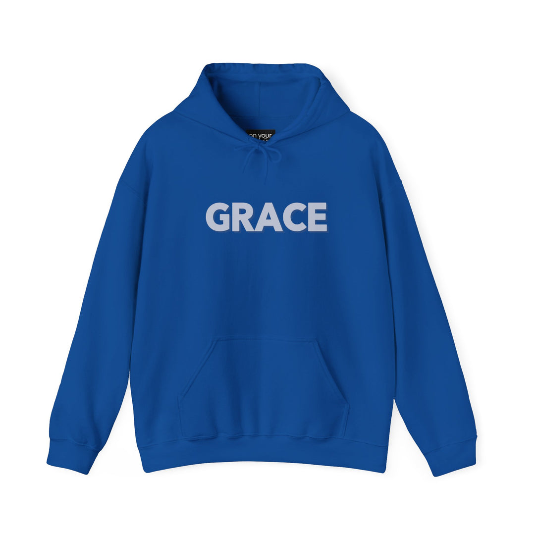 Grace Script Hoodie Jacket with Elegant Inspirational Design