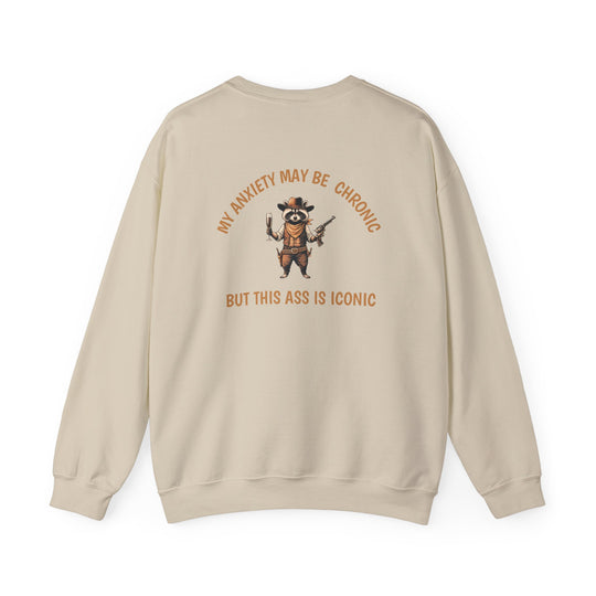 Chronic but Iconic Hoodie, Raccoon Humor Mental Health Shirt