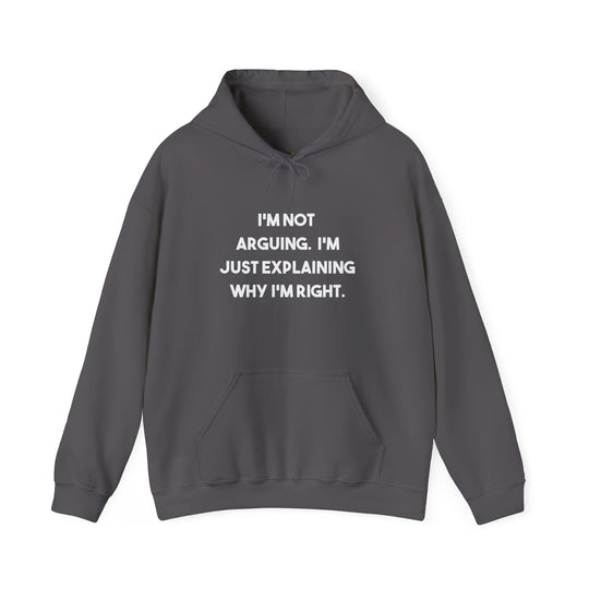 I'm Not Arguing Hoodie,Explaining Why I'm Right Funny Shirt