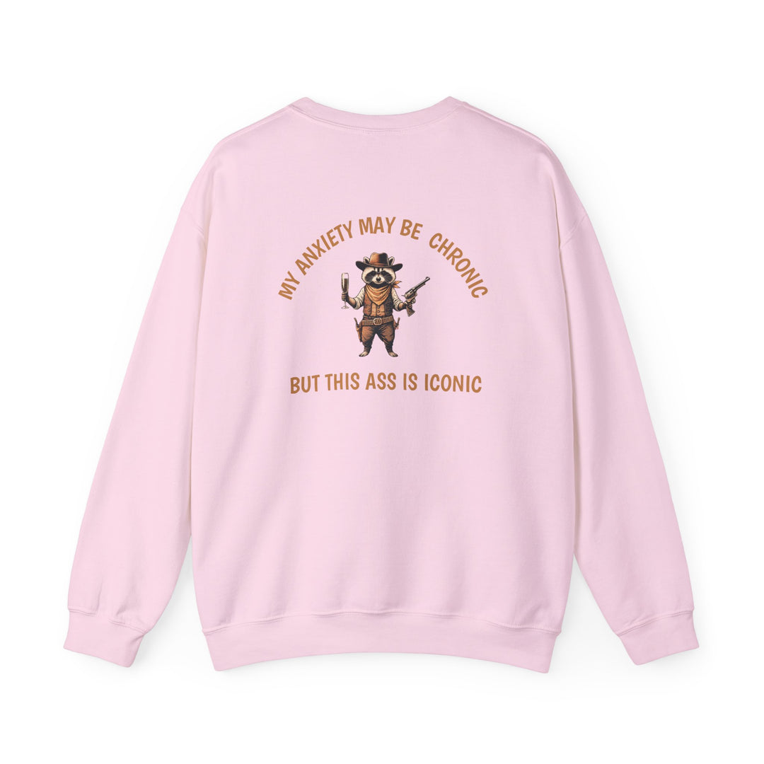 Chronic but Iconic Hoodie, Raccoon Humor Mental Health Shirt