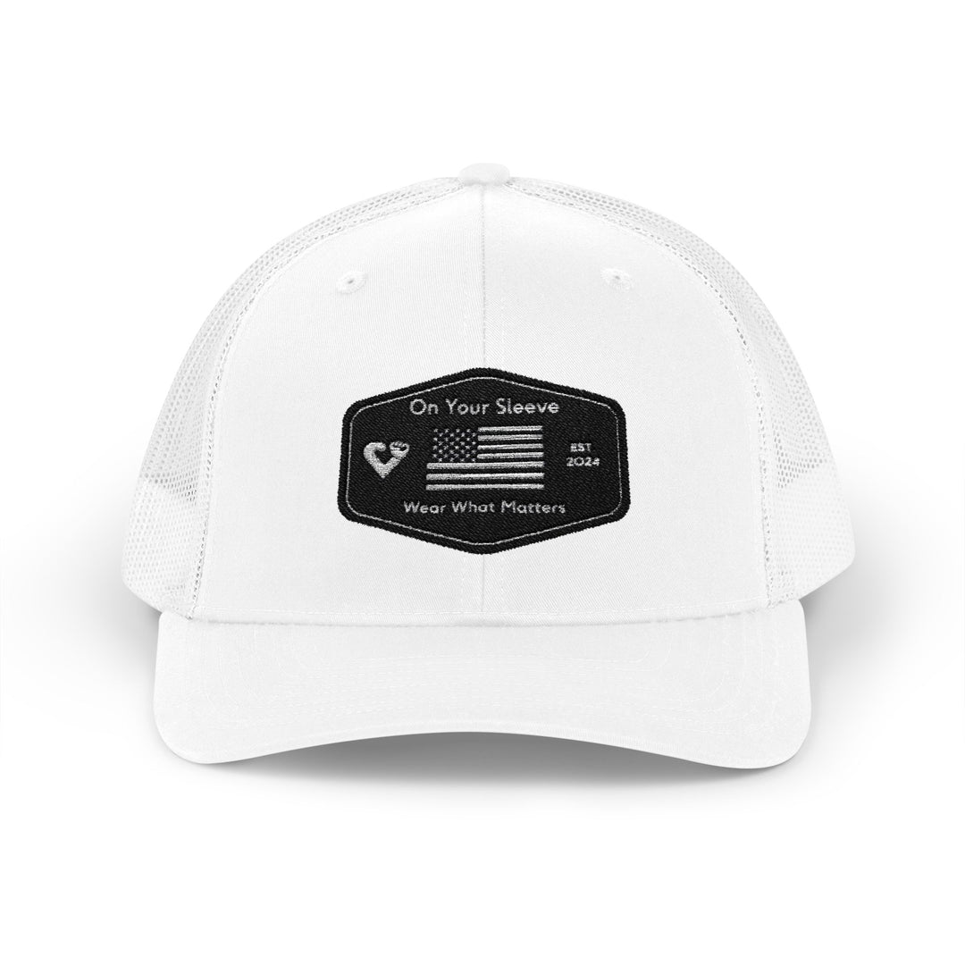 Black Flag - Wear What Matters Snapback Trucker Cap | Outdoor Adventure Hat, Gift for Nature Lovers, Casual Style, Everyday Wear, Camping Accessory