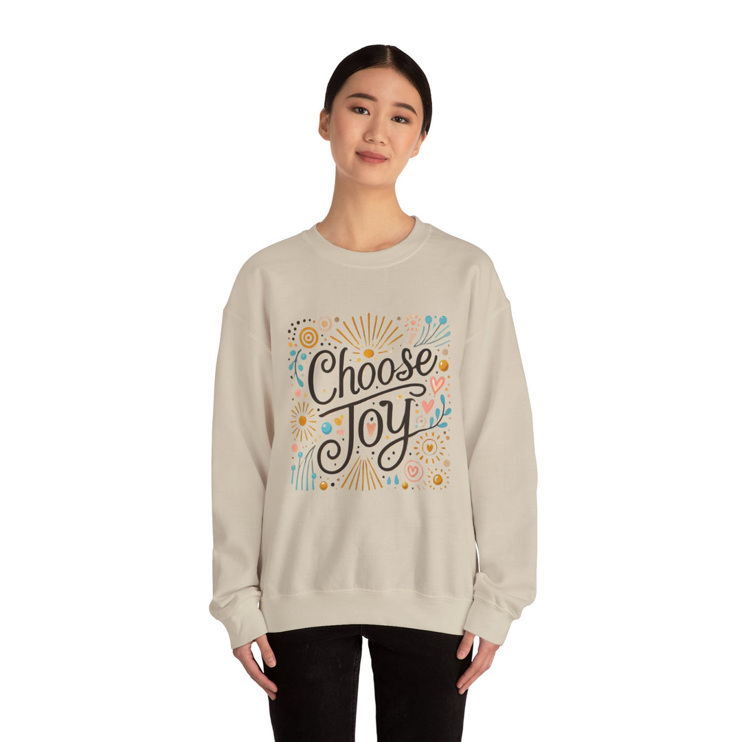 Choose Joy Crew Neck Positive Vibes Mental Health Sweatshirt