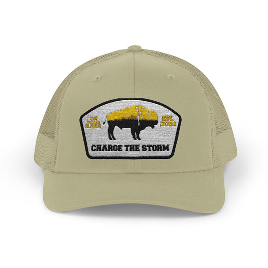 Charge The Storm - Face Your Fears Snapback Trucker Cap | Outdoor Adventure Hat, Gift for Nature Lovers, Casual Style, Everyday Wear, Camping Accessory