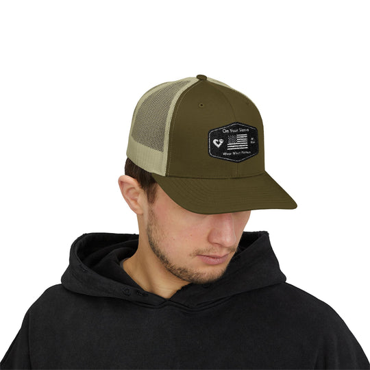 Black Flag - Wear What Matters Snapback Trucker Cap | Outdoor Adventure Hat, Gift for Nature Lovers, Casual Style, Everyday Wear, Camping Accessory