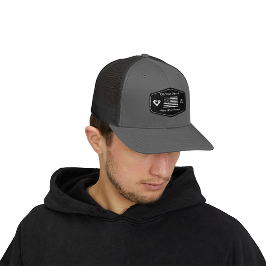 Black Flag - Wear What Matters Snapback Trucker Cap | Outdoor Adventure Hat, Gift for Nature Lovers, Casual Style, Everyday Wear, Camping Accessory