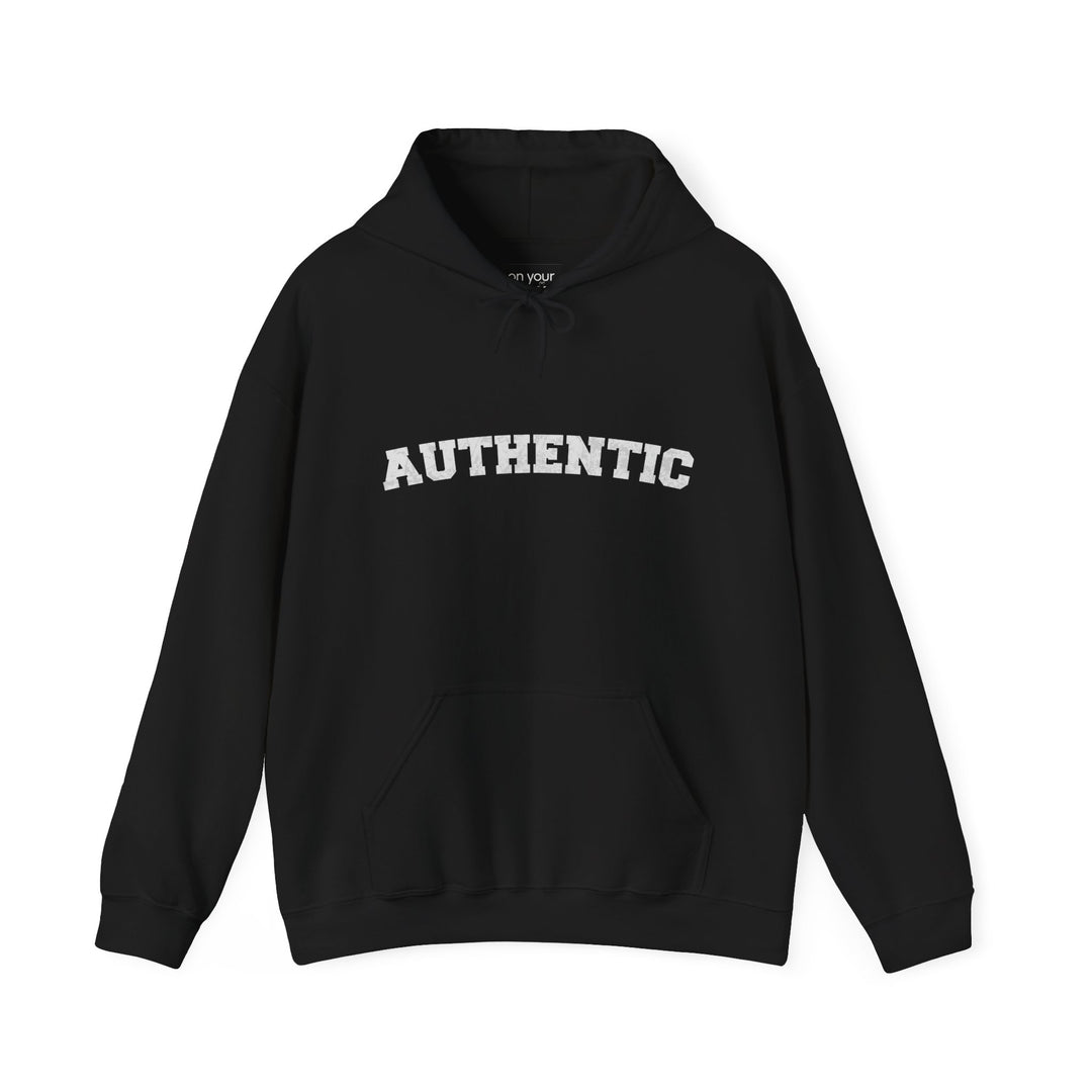 Authentic Quote Hoodie Jacket, Genuine and Inspiring Outerwear