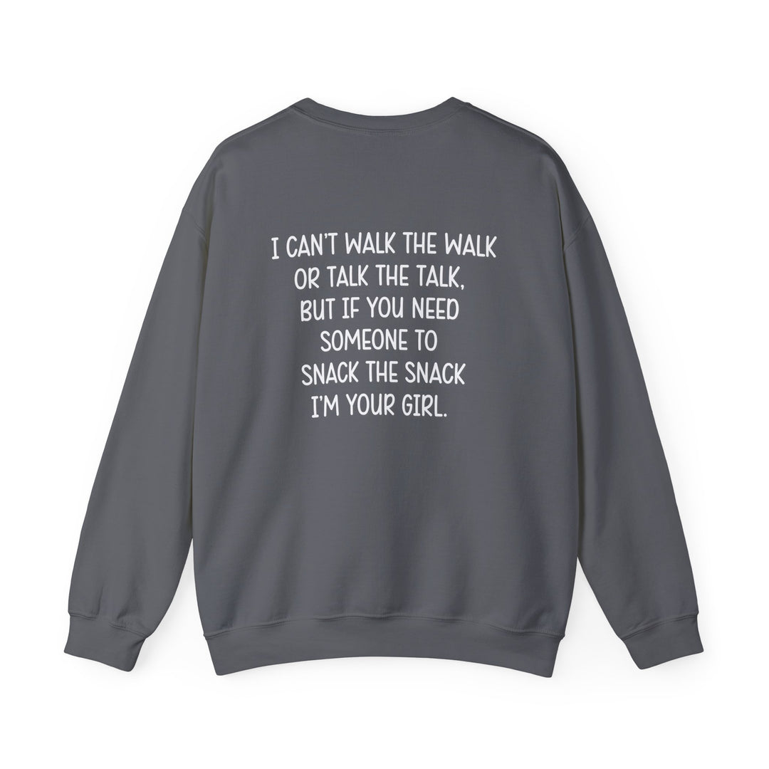 Walk the Talk Crew Neck, Relatable Anxiety Humor Sweatshirt