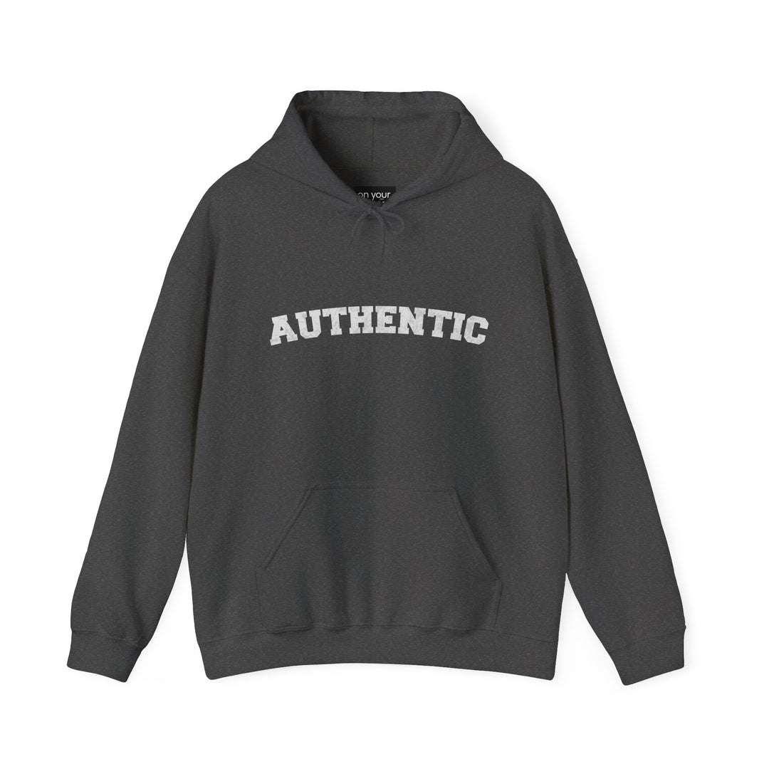 Authentic Quote Hoodie Jacket, Genuine and Inspiring Outerwear