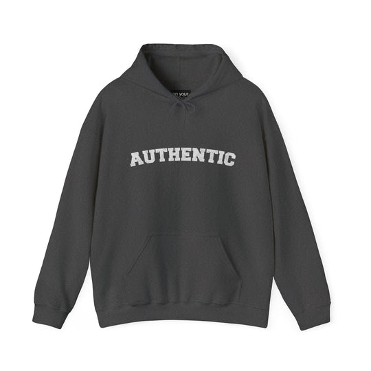 Authentic Quote Hoodie Jacket, Genuine and Inspiring Outerwear