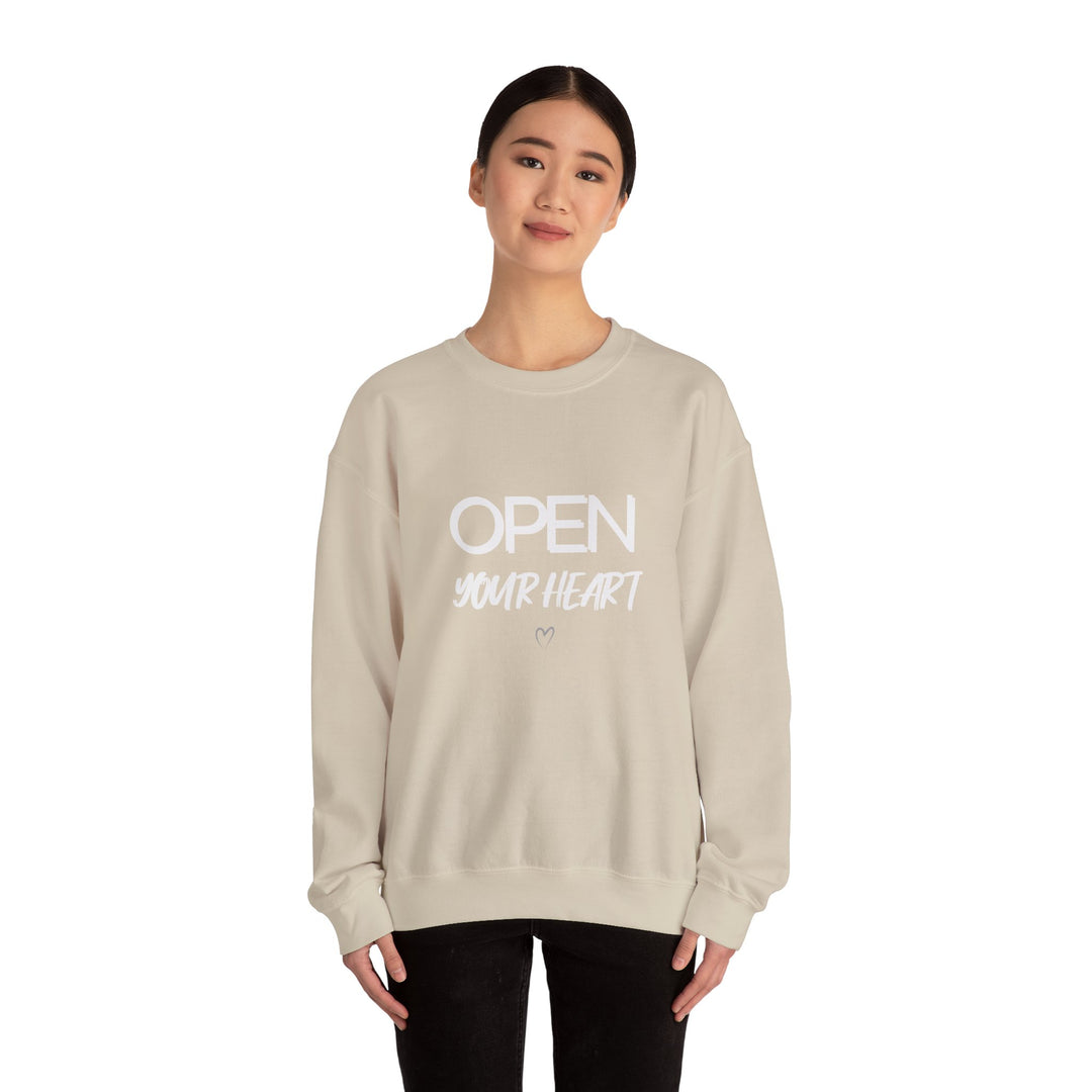 Open Your Heart Crew Neck, Gentle Strength Emotional Awareness