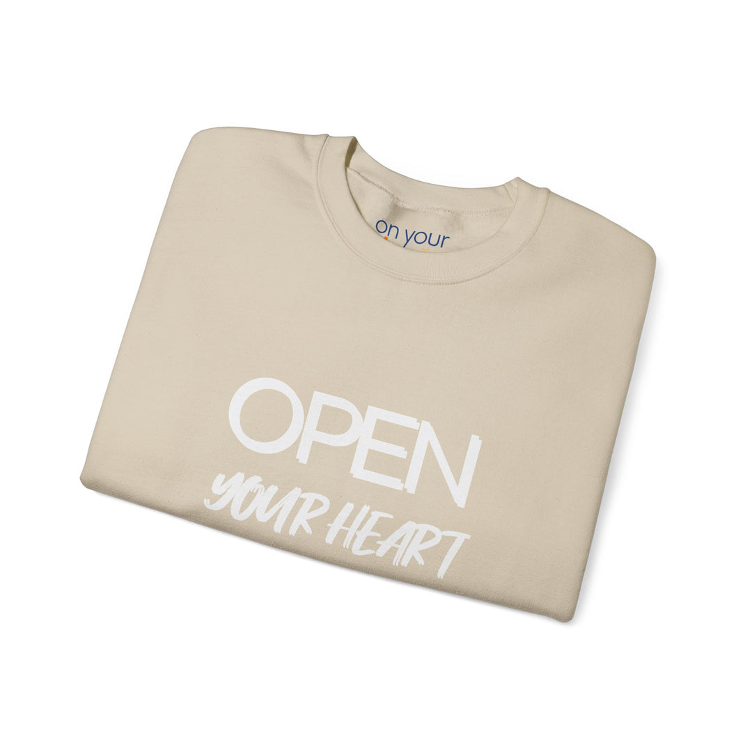 Open Your Heart Crew Neck, Gentle Strength Emotional Awareness