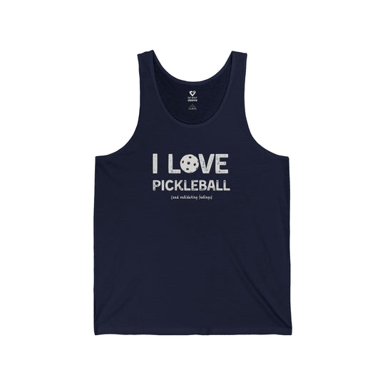 I like to play pickleball and validate feelings - Mental Health Awareness Unisex Tank Top