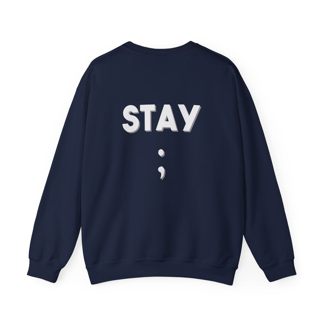 Stay Semicolon Hoodie,Resilience Mental Health Support Apparel