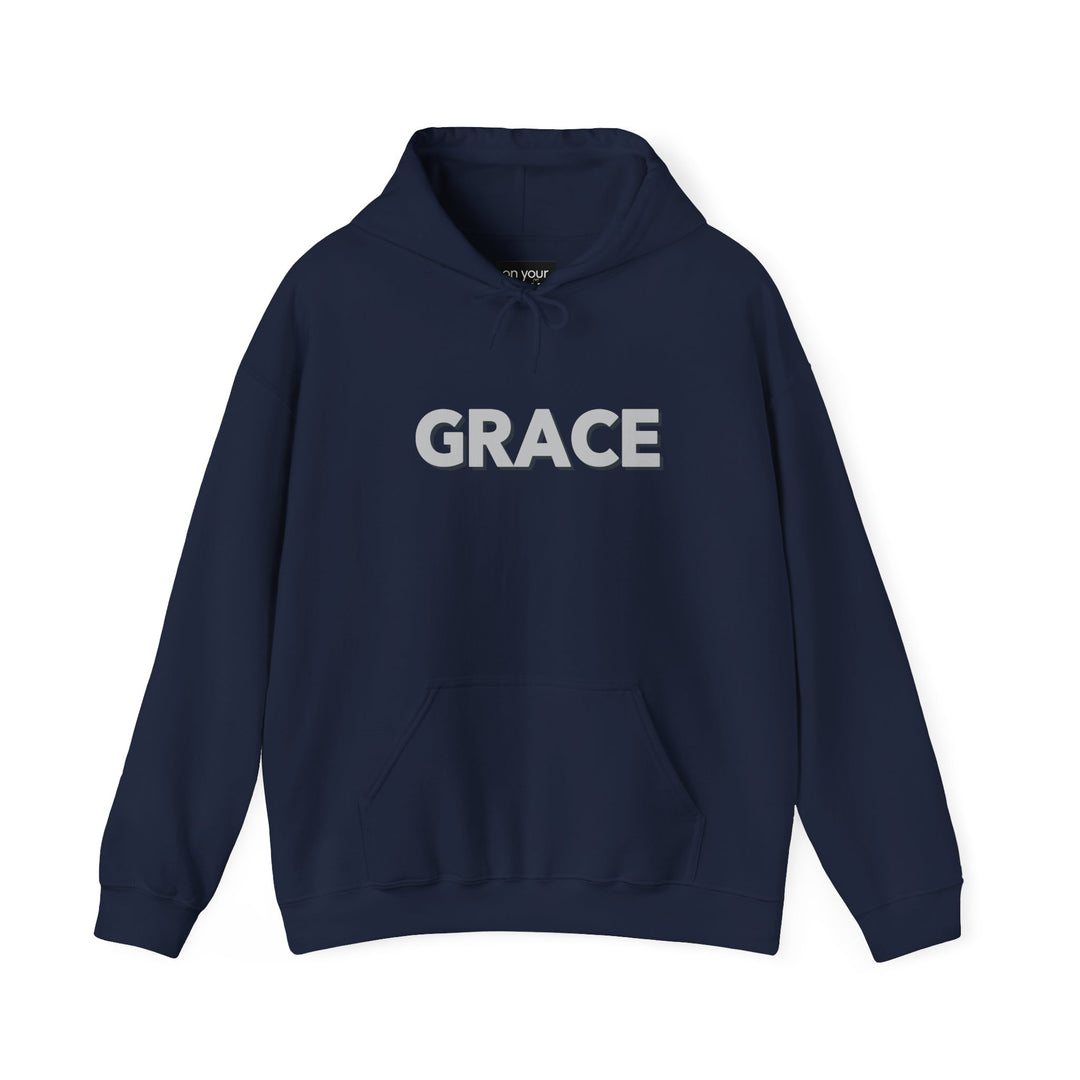 Grace Script Hoodie Jacket with Elegant Inspirational Design