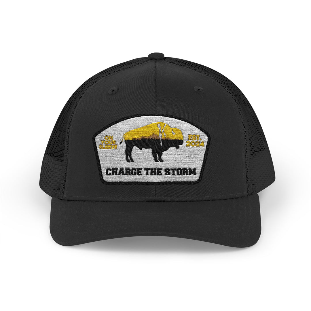 Charge The Storm - Face Your Fears Snapback Trucker Cap | Outdoor Adventure Hat, Gift for Nature Lovers, Casual Style, Everyday Wear, Camping Accessory