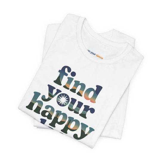 Find Your Happy Place Tee, Mental Health Support Charity Shirt, Positive Vibes Graphic Tee, Wellness Advocacy T-Shirt