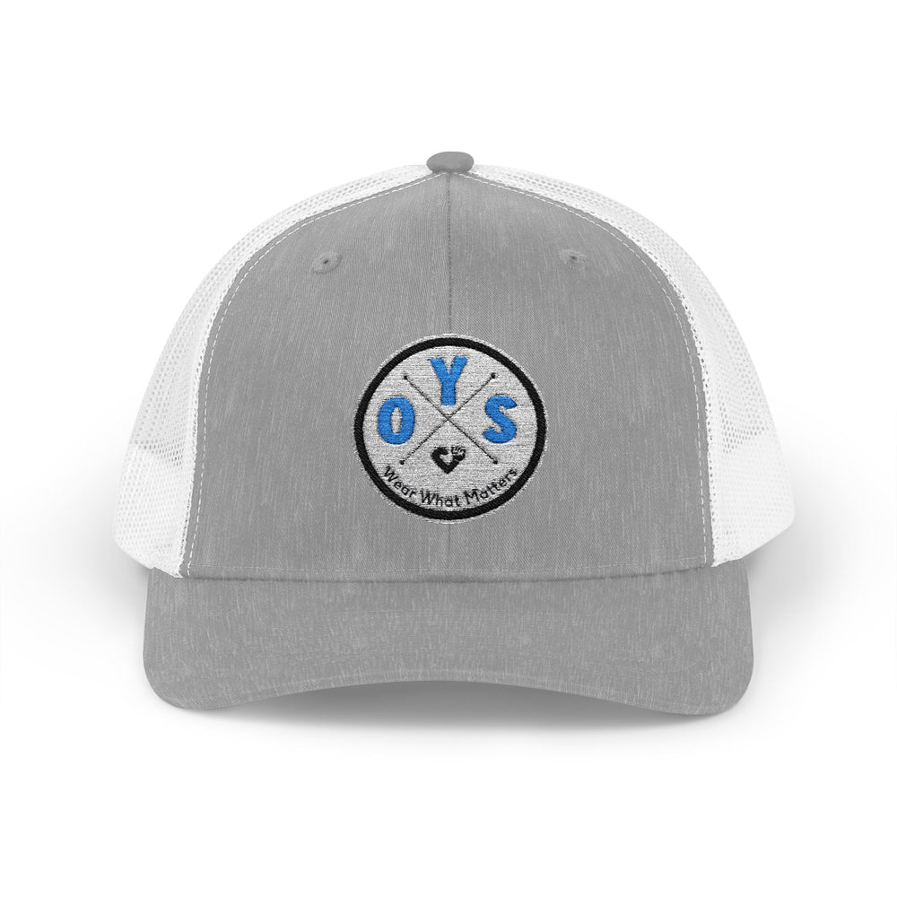 OYS Emblem -  Snapback Trucker Cap | Outdoor Adventure Hat, Gift for Nature Lovers, Casual Style, Everyday Wear, Camping Accessory