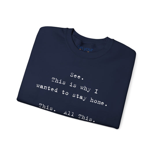 See This is Why Crew Neck, Snarky Social Battery Mental Health Shirt