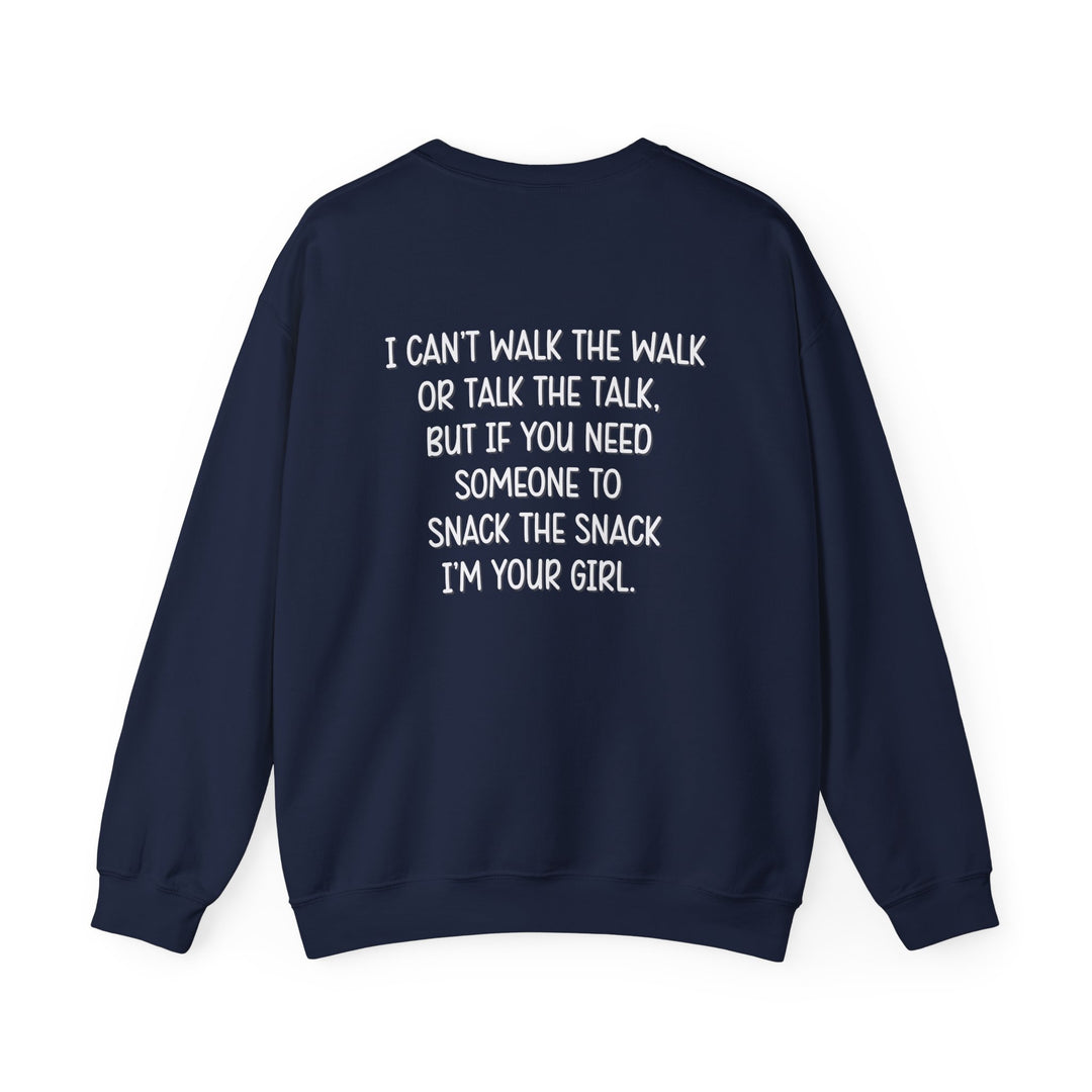 Walk the Talk Crew Neck, Relatable Anxiety Humor Sweatshirt
