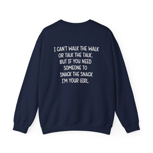 Walk the Talk Crew Neck, Relatable Anxiety Humor Sweatshirt