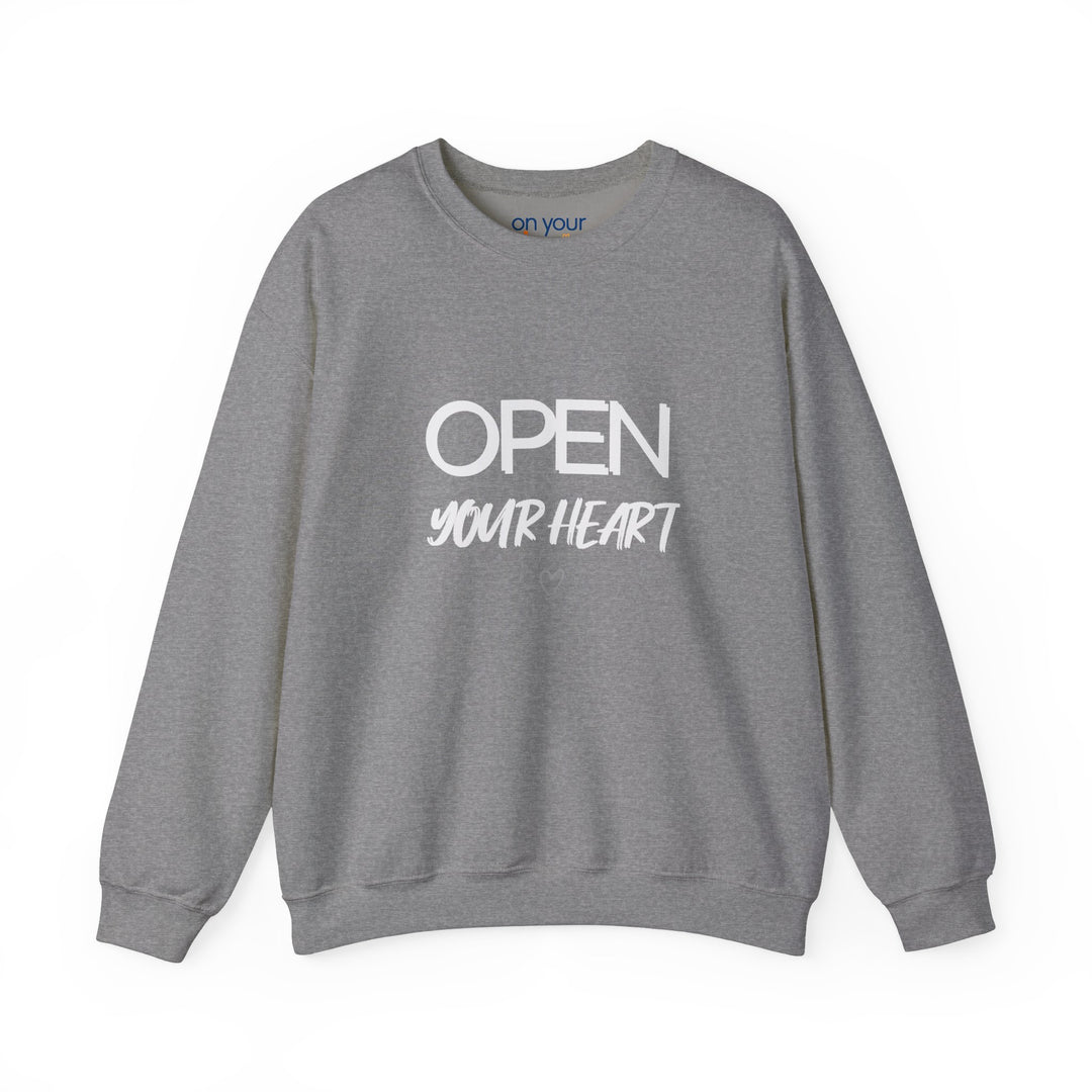 Open Your Heart Crew Neck, Gentle Strength Emotional Awareness