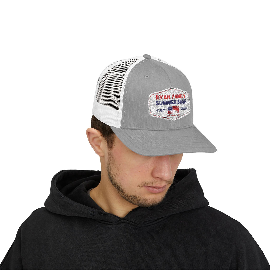 Family Reunion Snapback Trucker Cap | Summer Bash Hat | Personalized Outdoor Cap | Perfect for Family Gatherings, BBQs, Celebrations