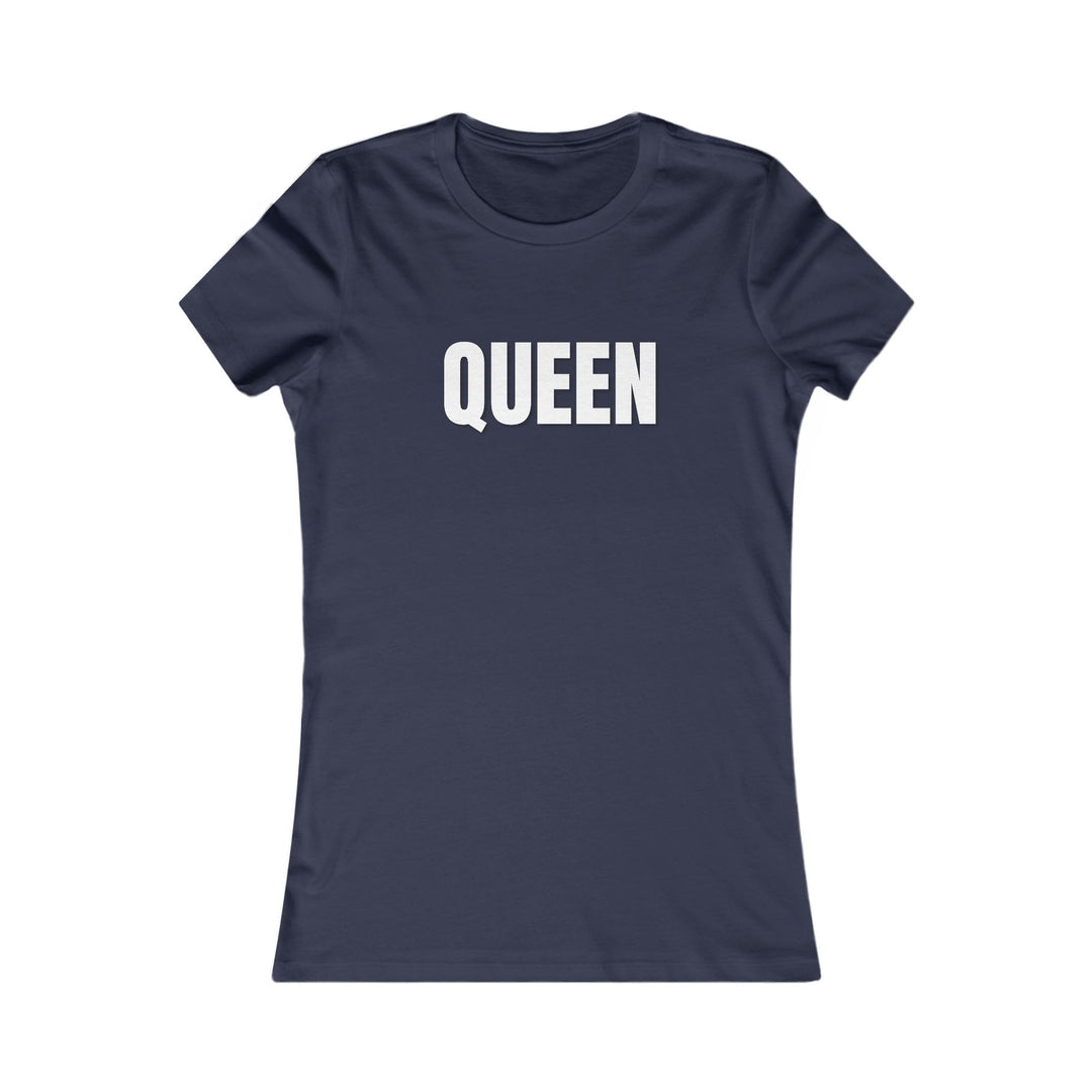 "Queen" Graphic Tee, Stylish Women's Shirt, Gift for Her, Casual Wear, Birthday Gift, Affirmation Top, Trendy Fashion Tee