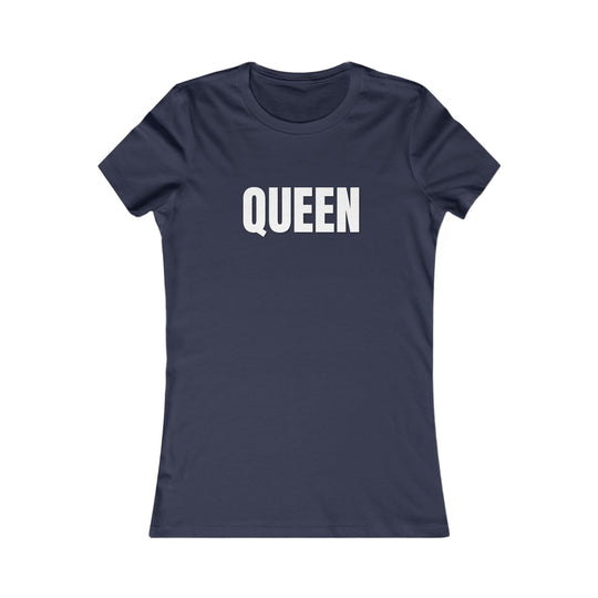 "Queen" Graphic Tee, Stylish Women's Shirt, Gift for Her, Casual Wear, Birthday Gift, Affirmation Top, Trendy Fashion Tee